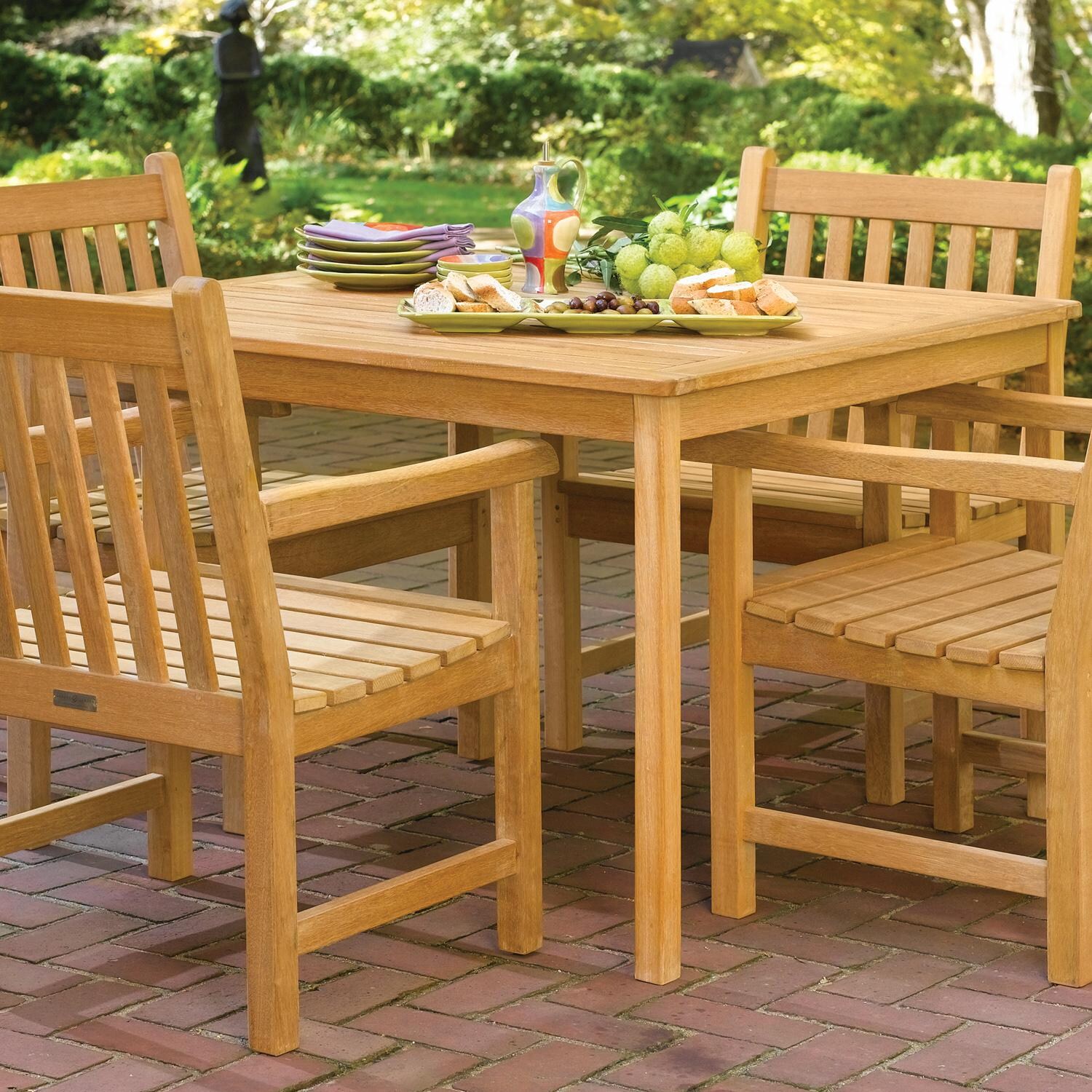 Oxford Garden Oxford 42 1/2 Inch Natural Teak Dining Table - Outdoor Dining thumbnail