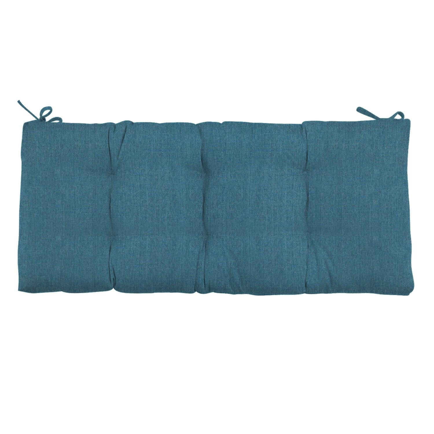 Sunbrella Cast Lagoon Medium Outdoor Replacement Bench Cushion By UltimatePatio.com - Top View thumbnail