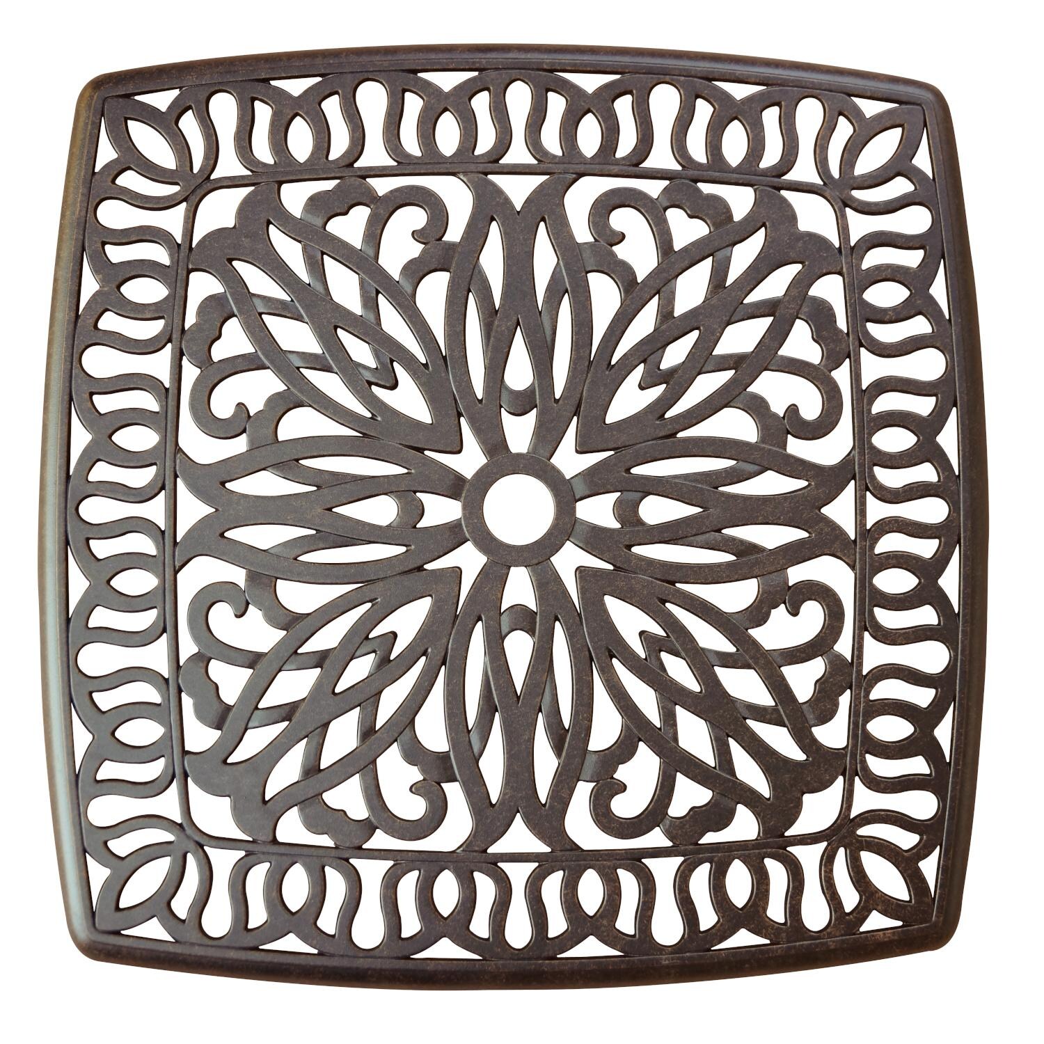 Darlee Elisabeth Patio End Table - Antique Bronze - Table Top Pattern thumbnail