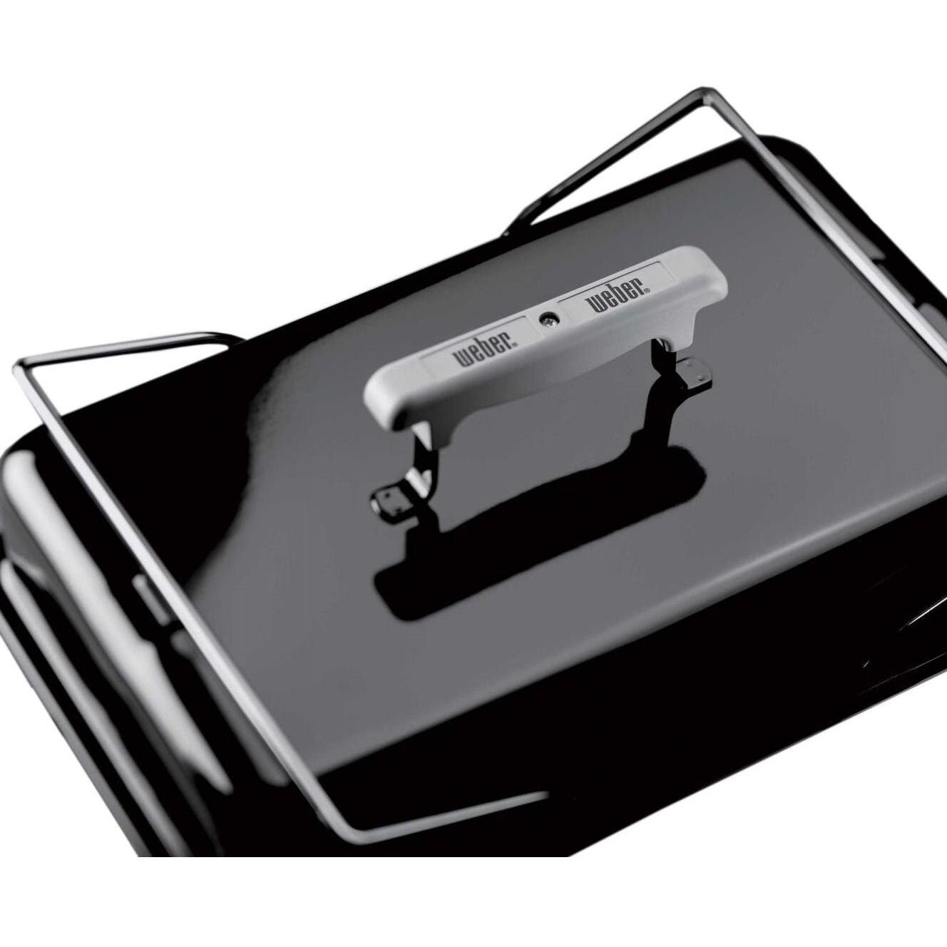 Weber 121020 Go-Anywhere Portable Charcoal Grill - Handle & Lid Lock - Detail thumbnail