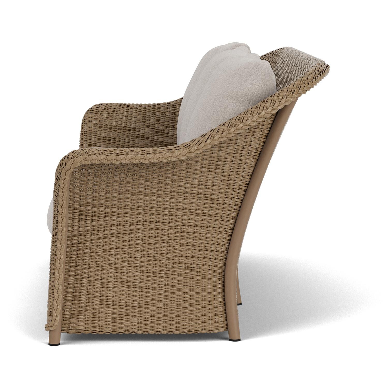 Lloyd Flanders Weekend Retreat Sofa in Fawn Finish W/ Remy Cloud Fabric - Side thumbnail