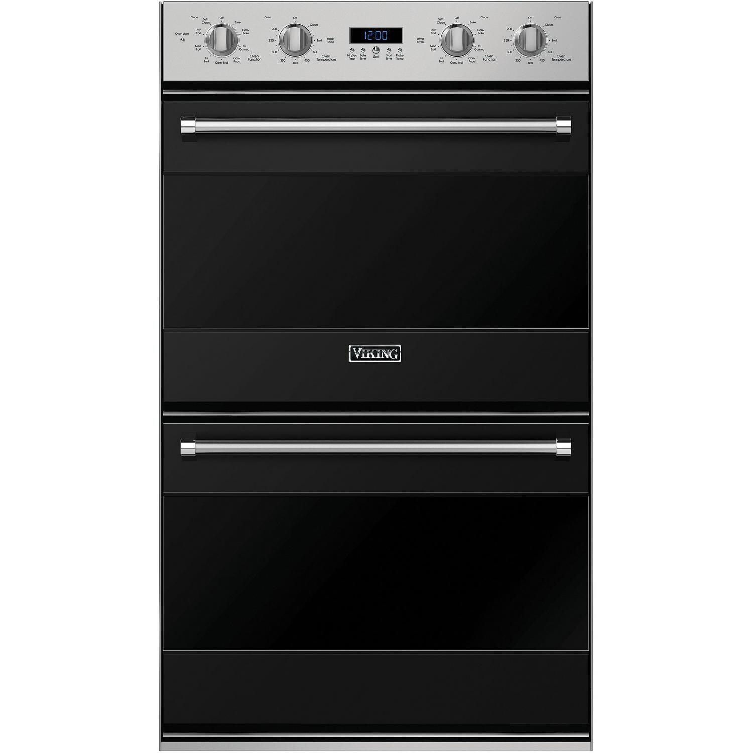 Viking 3 Series 30Inch Electric Convection Double Oven Black