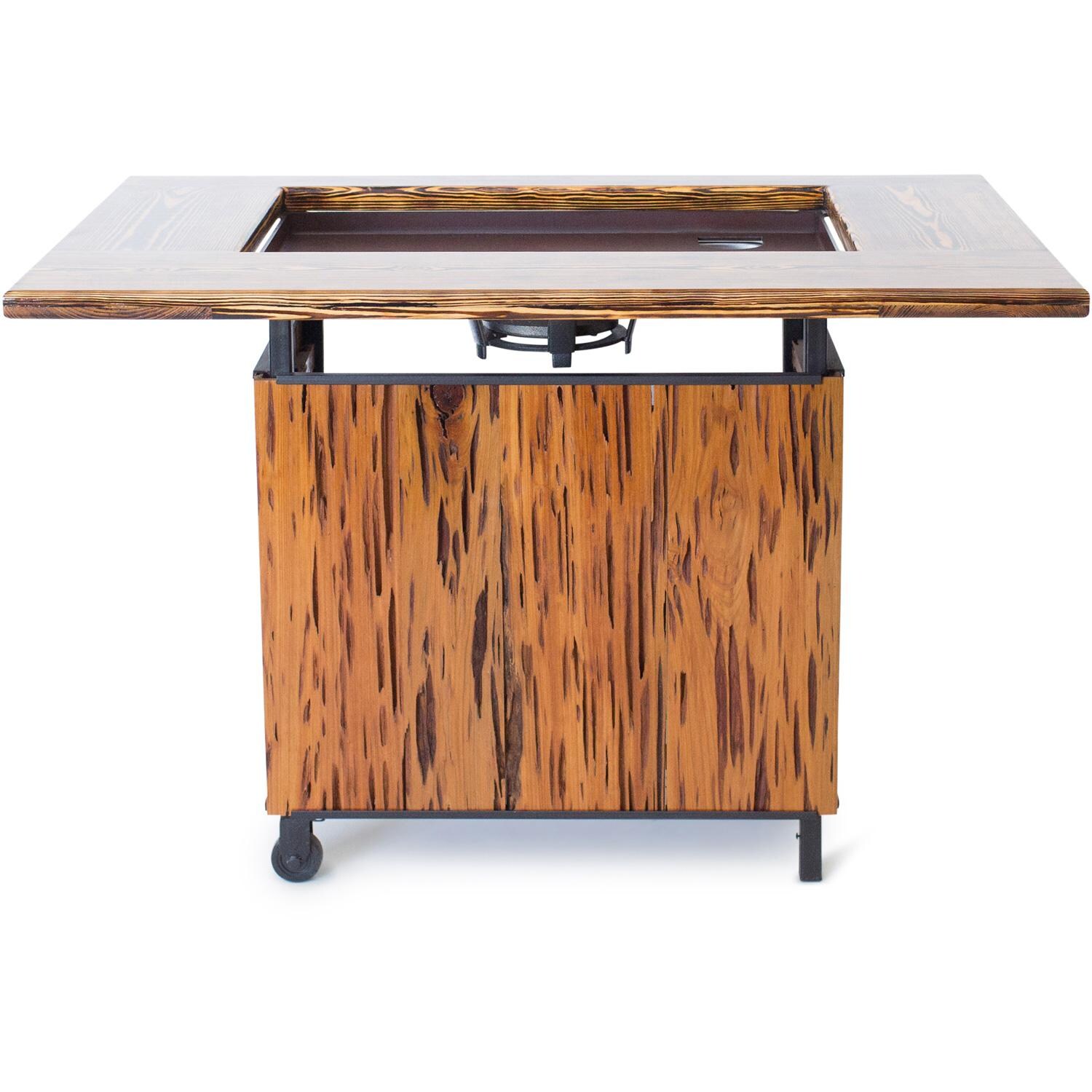 Backyard Hibachi Flattop Propane Gas Grill - Pecky Cypress - BY-BHPOGPC