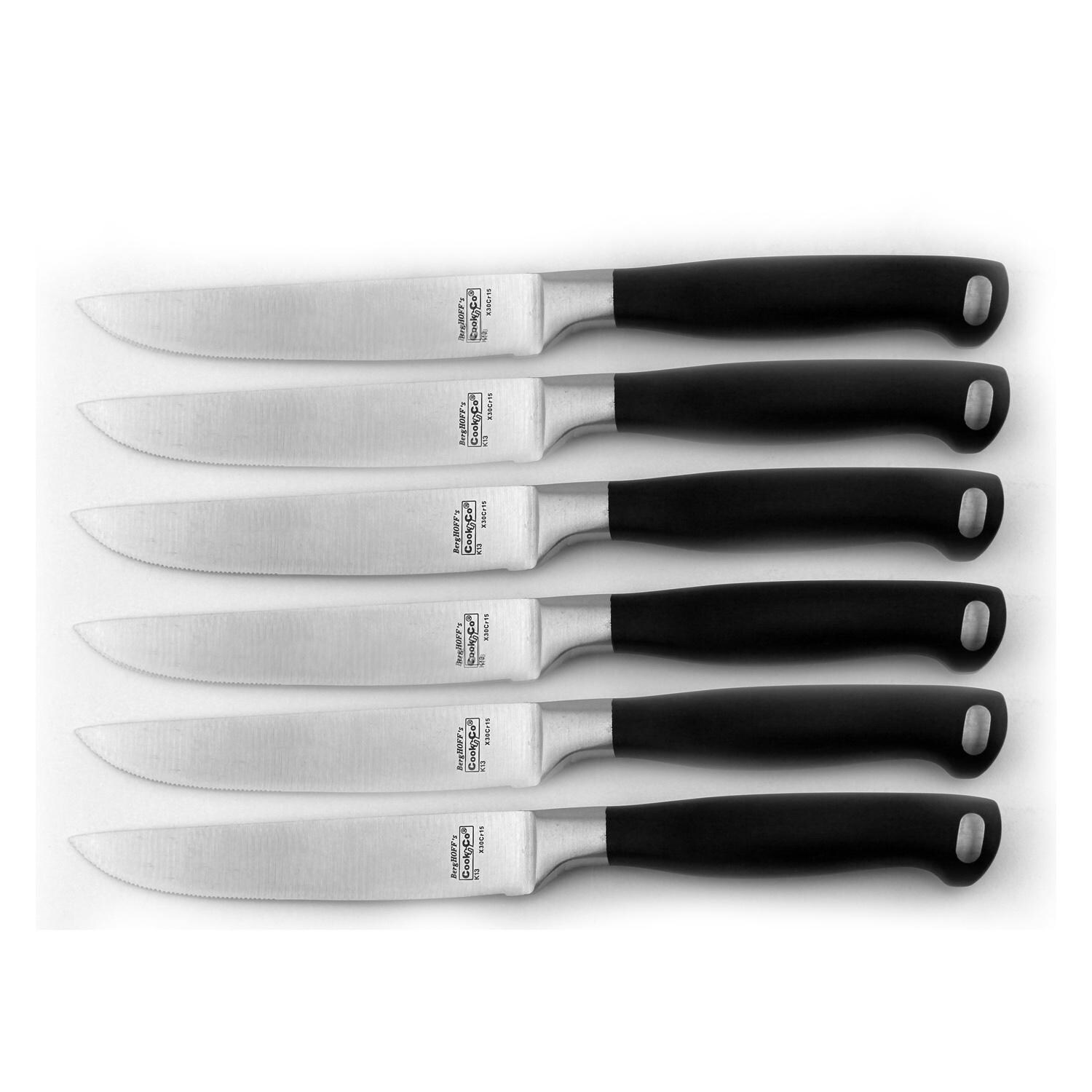 BergHOFF Bistro 6-Piece Stainless Steel Steak Knife Set