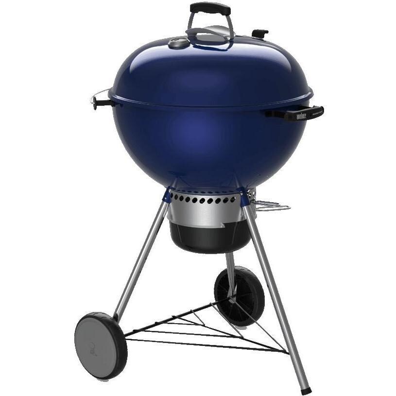 Weber 14516001 22-inch Deep Ocean Blue Charcoal Grill - Left Side - White Background thumbnail