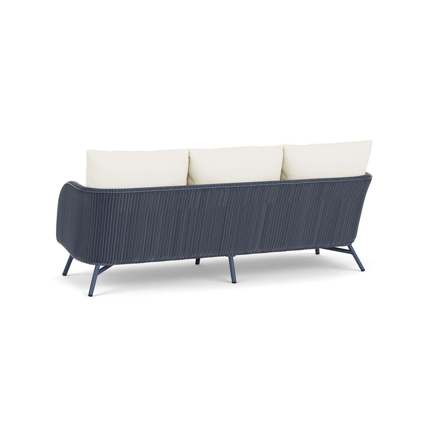 Lloyd Flanders Essence Sofa W/Sailcloth Salt Fabric - Denim Blue Finish - Back Left thumbnail
