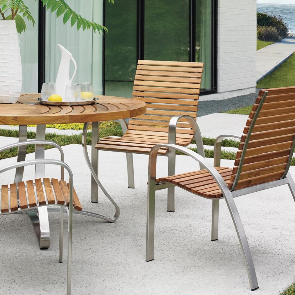 Tommy Bahama 3401-13 Tres Chic Teak Patio Dining Arm Chair - On the Patio thumbnail