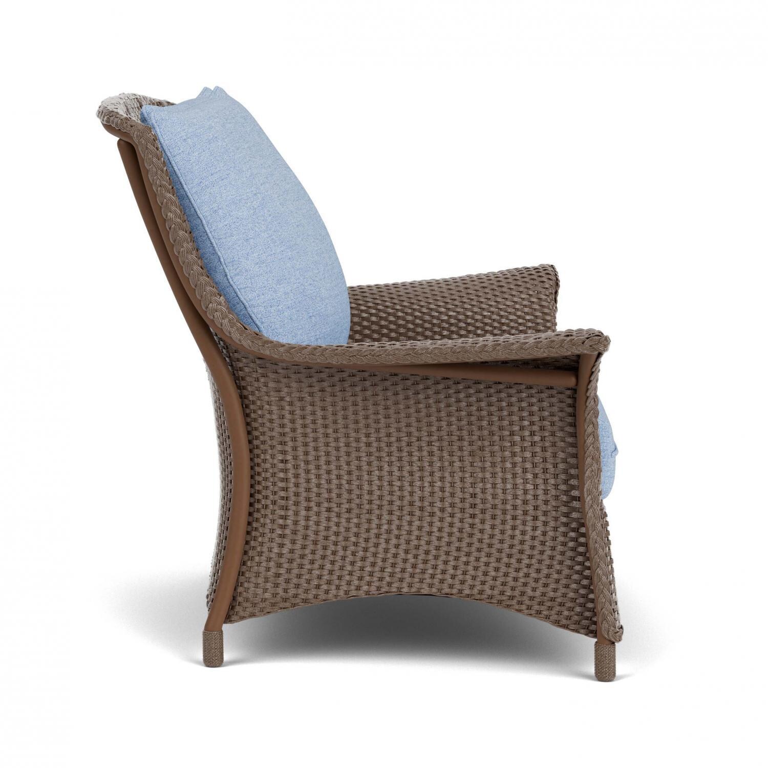 Lloyd Flanders Mandalay Chair and a Half in Bark Finish with Demo Skyway Fabric - Side thumbnail