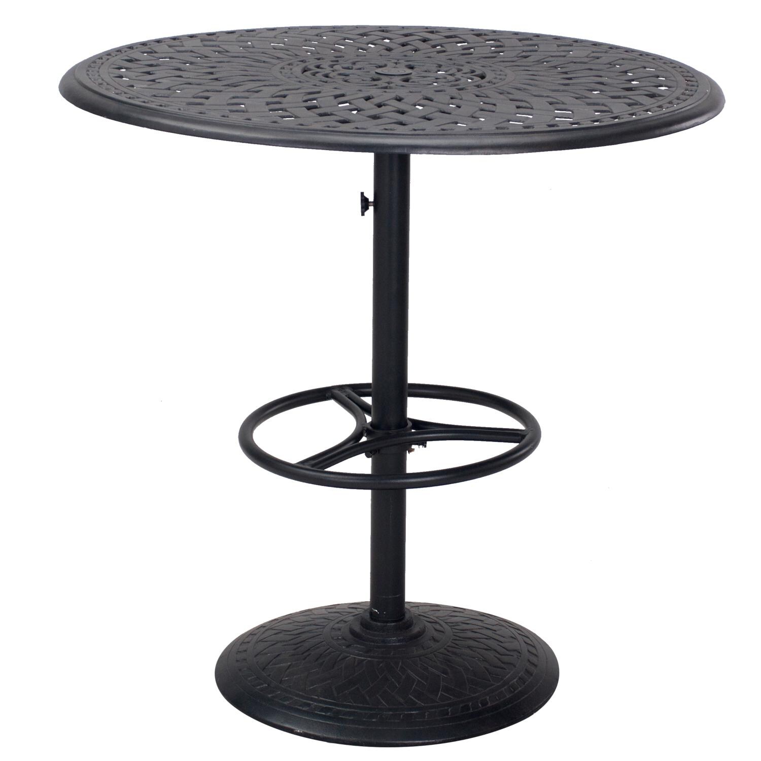 Darlee 201610-5PC-60F Mountain View Cast Aluminum 42 Inch Round Bar Table thumbnail
