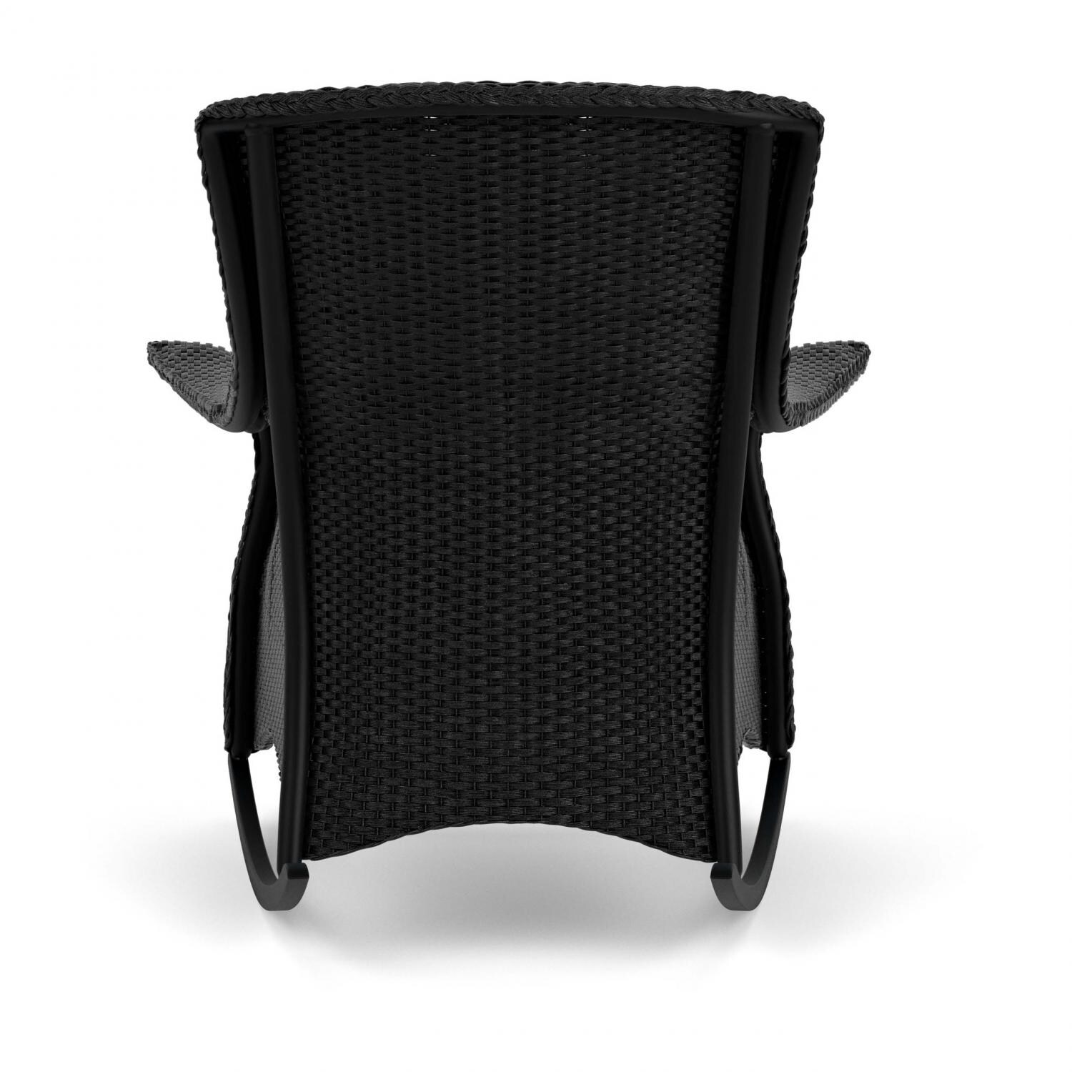 Lloyd Flanders Mandalay Lounge Rocker in Ebony Finish with Remy Cloud fabric - Back thumbnail
