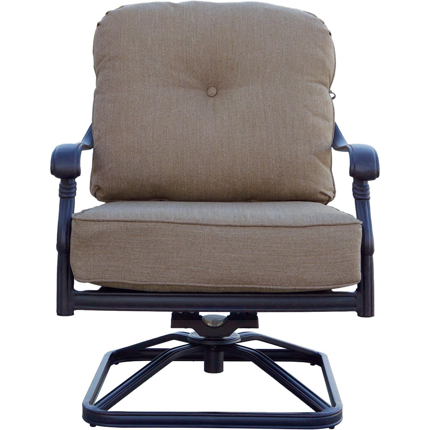 Darlee Santa Monica 3-Piece Patio Conversation Set with Cushions and 21 Inch Square Ice Bucket End Table - Chair W/ Cushion - White Background thumbnail