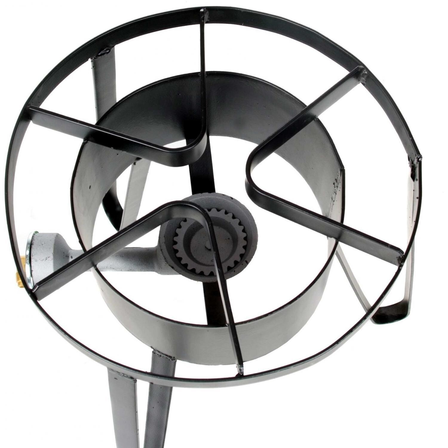 Cajun Cookware 1-Burner High Pressure Propane Gas Burner On Stand - Side View thumbnail