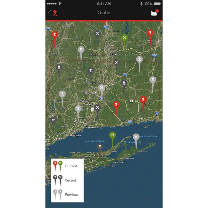 Weber 7204 iGrill 3 Wireless Bluetooth Smart Connection Grill Thermometer App - Social Sharing Global View thumbnail