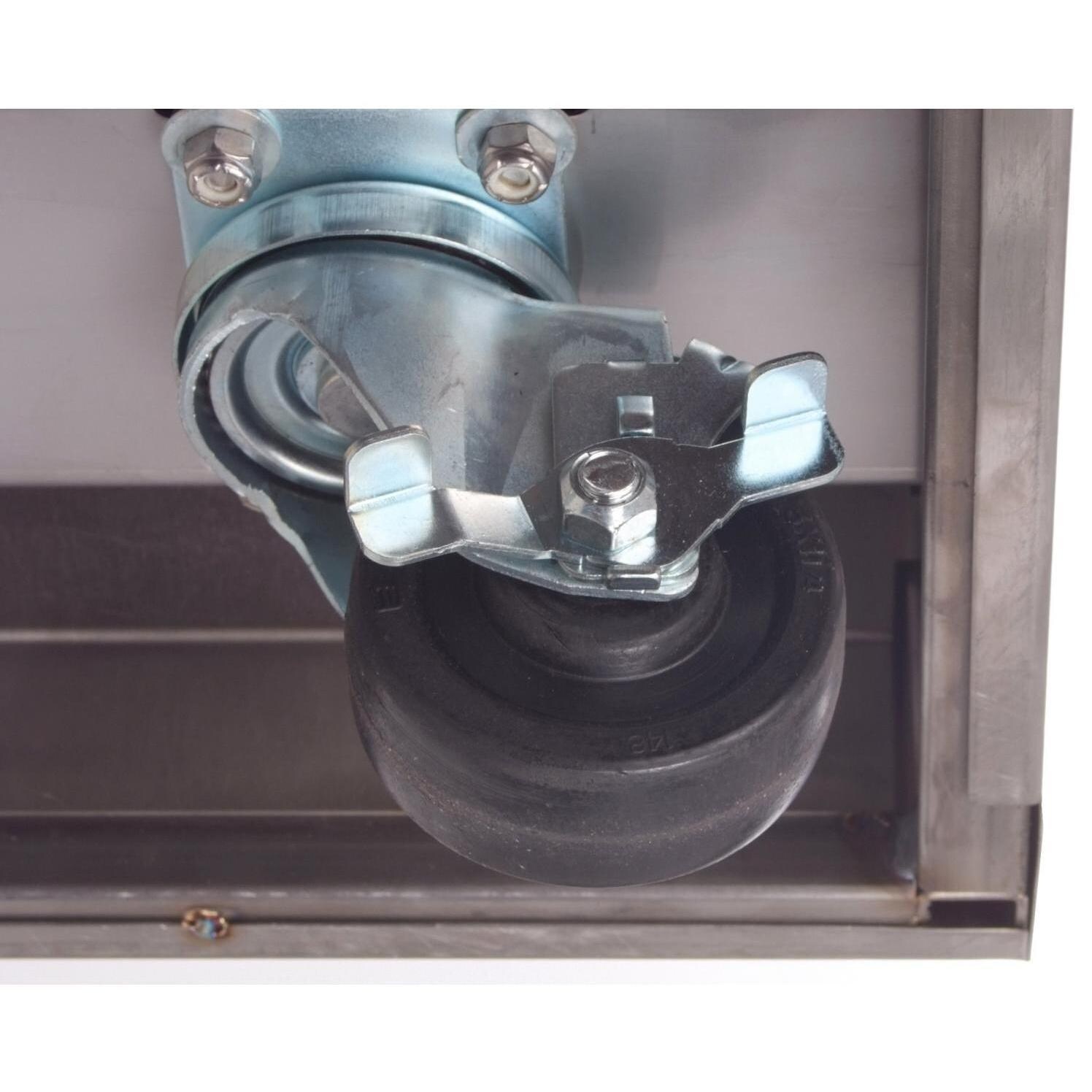 Locking Caster Wheel on Stainless Steel Cart for Primo Large Round Kamado thumbnail