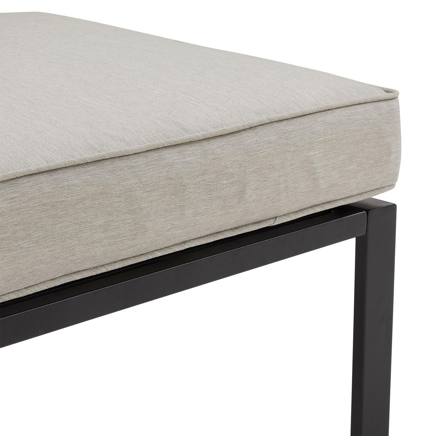 Ultimate Patio UP-92608MB-TE 5Pc Outdoor Sectional Set W/ Fire Table in Taupe - Velcro Seat - Detail thumbnail