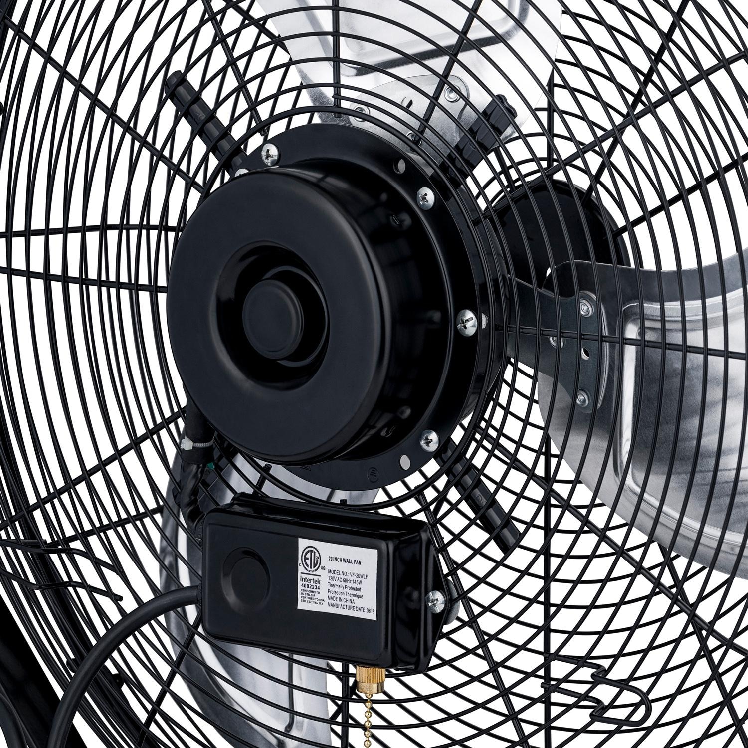 NewAir NIF18WBK01 18-in High Velocity Wall Mount Fan w/ 3 Fan Speeds & Adjustable Tilt Head - Back - Detail thumbnail