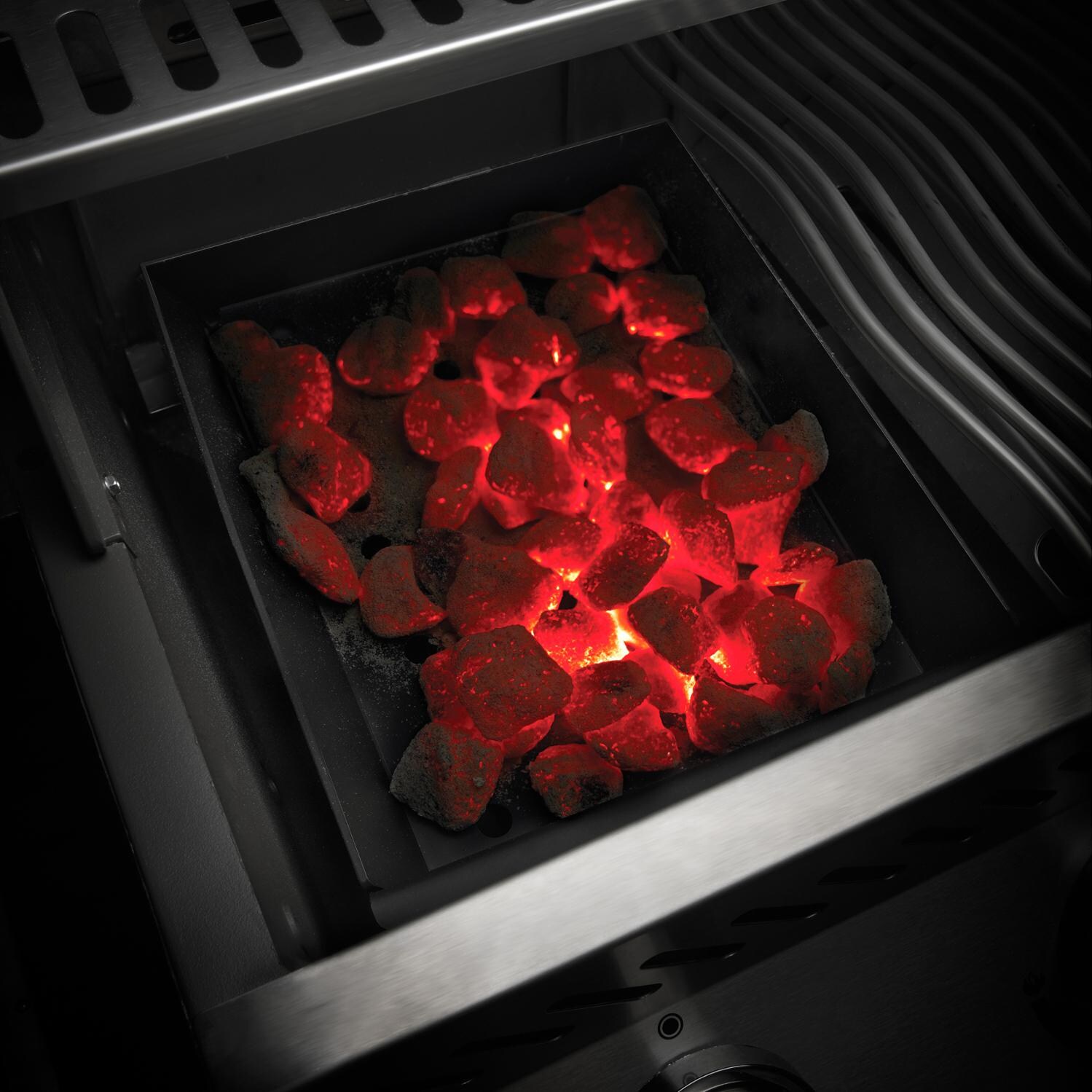 Napoleon 12 X 10-Inch Charcoal Tray - In Use thumbnail