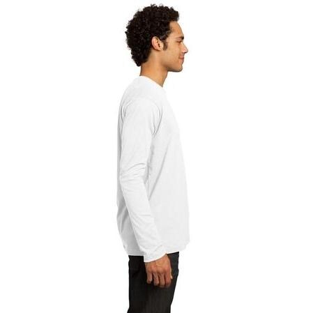 District Threads Long Sleeve Perfect Weight T-Shirt - Bright White