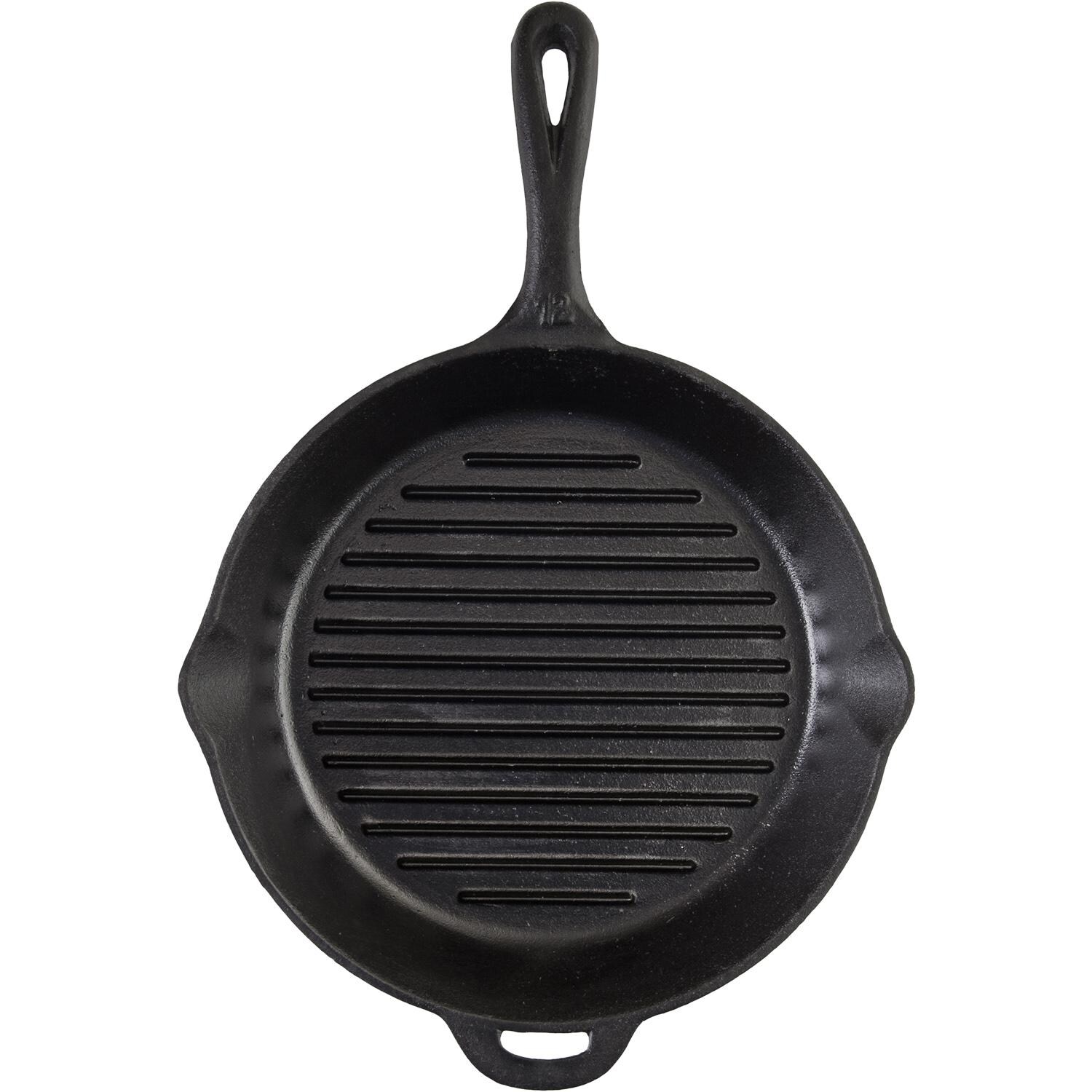Camp Chef 12-Inch Seasoned Cast Iron Grill Pan - SK12R thumbnail