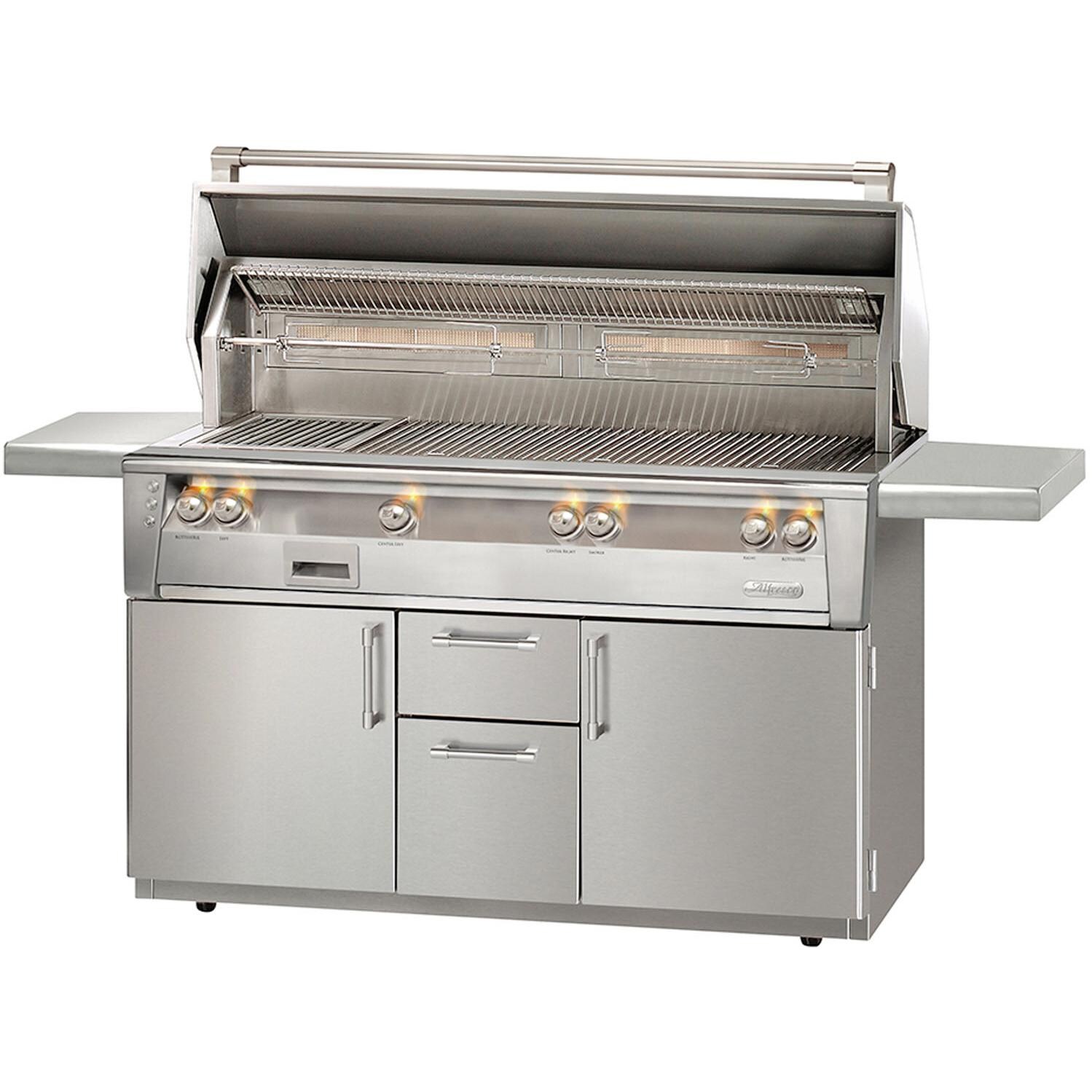 Alfresco ALXE 56Inch Freestanding Natural Gas All Grill With Sear Zone And Rotisserie ALXE