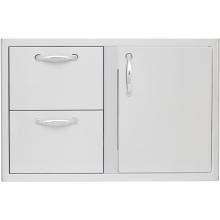 Blaze 32-Inch Access Door & Stainless Steel Double Drawer Combo - BLZ-DDC-R image
