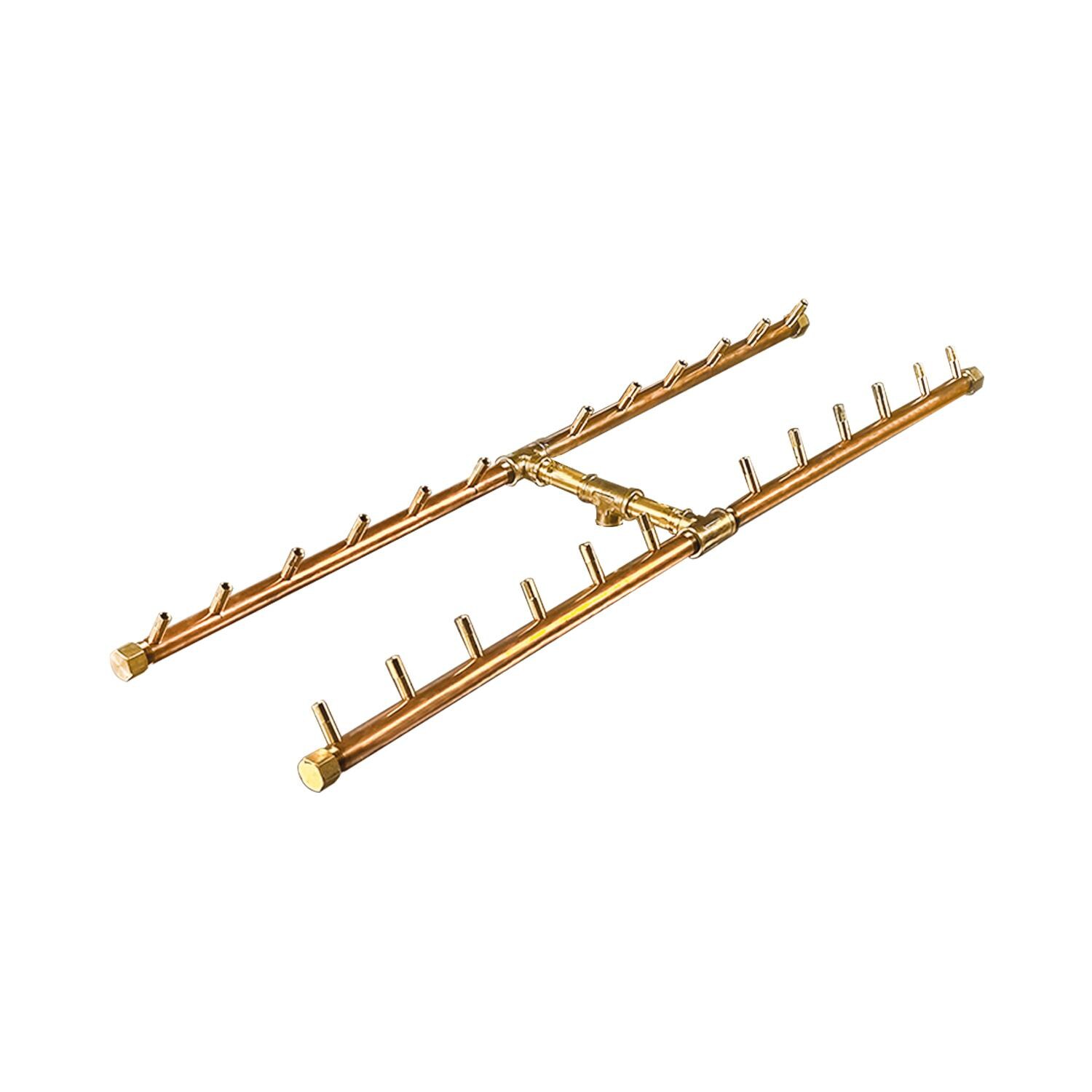 Warming Trends CFBH240NGALPL4617FK1 46 X 17-Inch Linear Natural Gas Fire Pit Burner Kit W/ 36 X 9-Inch H-Style CROSSFIRE Brass Burner - CROSSFIRE Brass Burner thumbnail