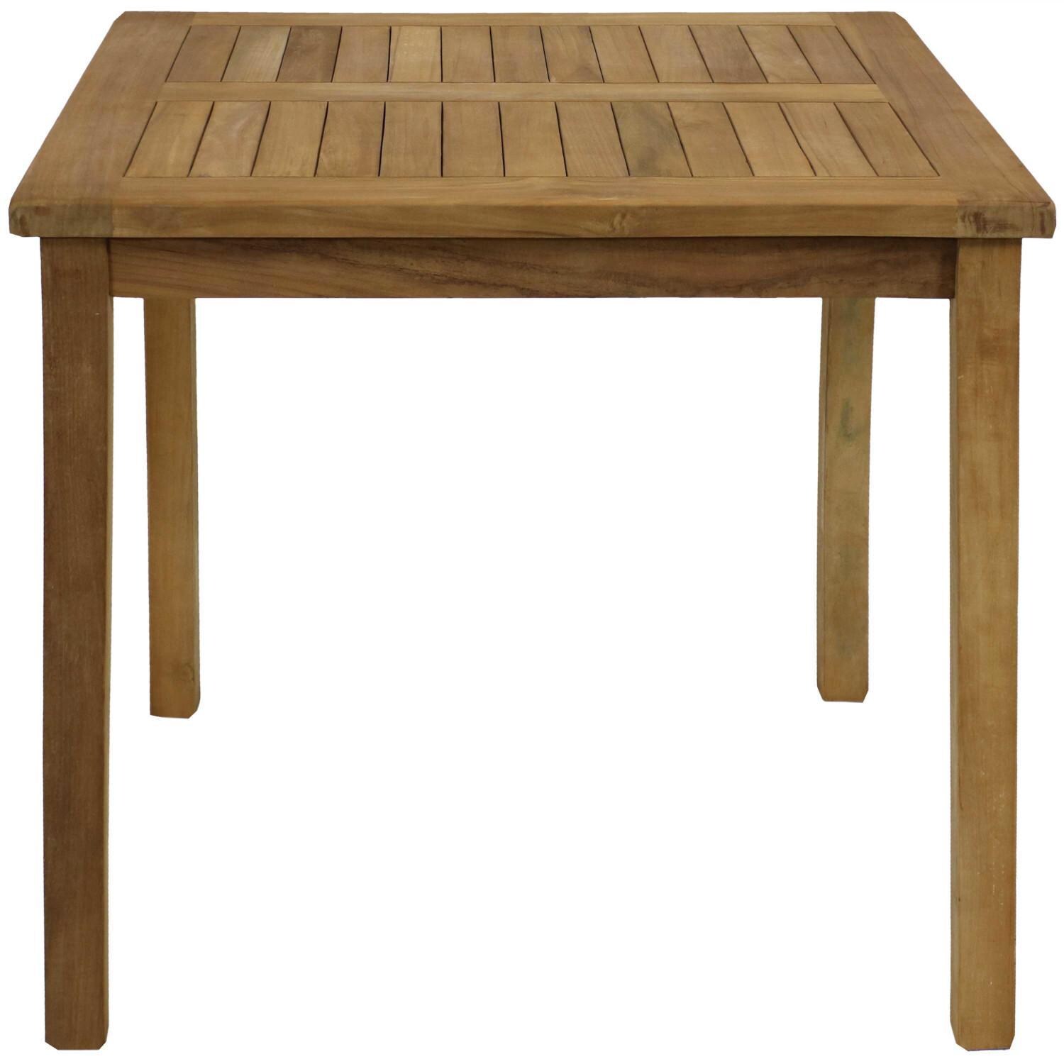 Ultimate Patio 32-Inch Teak Square Outdoor Dining Table - Front View thumbnail