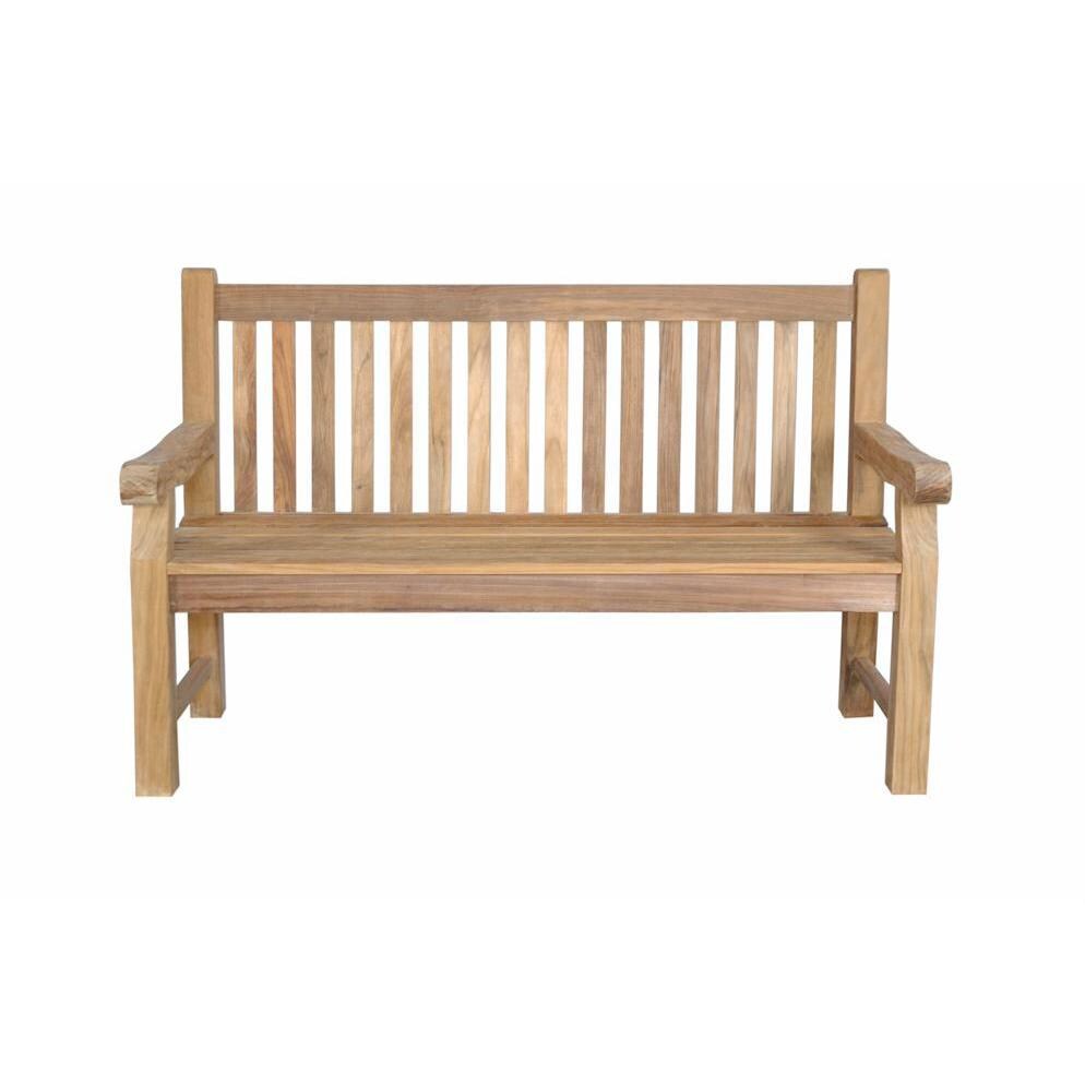 Anderson Teak Devonshire 3-Person Teak Patio Bench - Front thumbnail