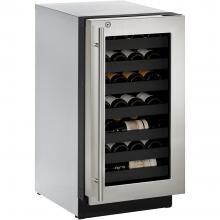 U-Line 3000 Series 18-Inch 31 Bottle Right Hinge Wine Captain With Lock - Stainless Steel - U-3018WCS-13B image