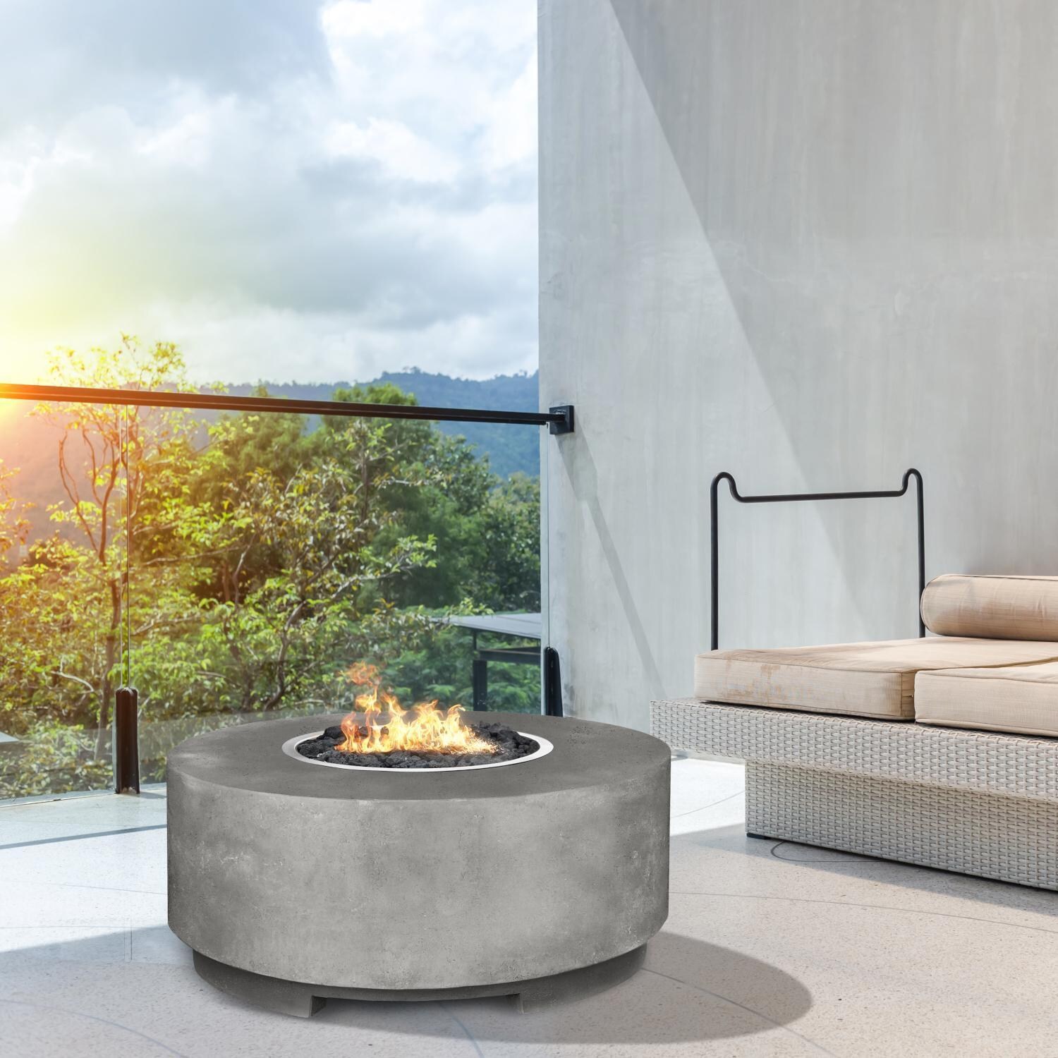 Prism Hardscapes SCPH-418-4LP Rontondo 48-in Propane Round Fire Bowl - Balcony thumbnail