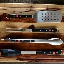 Wusthof Outdoor 4-Piece Stainless Steel BBQ Tool Set image