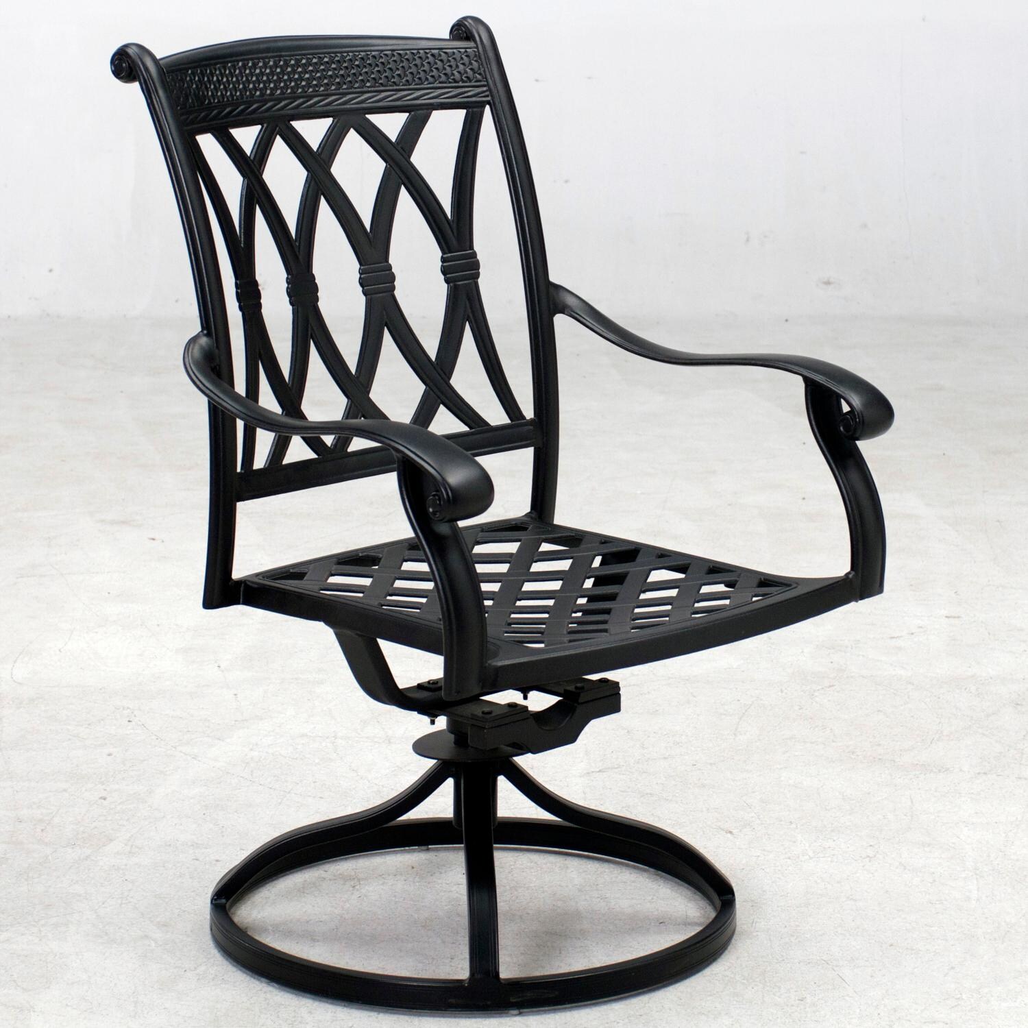 Darlee 201660-3-4 Capri Cast Aluminum Swivel Rocker Dining Chair - Frame thumbnail