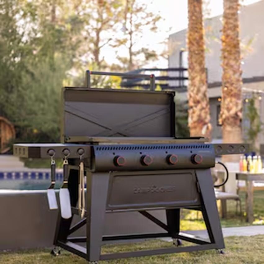 Camp Chef GRIDIRONSTARTER GRIDIRON 36-Inch Starter Bundle - Griddle Open - Lifestyle thumbnail