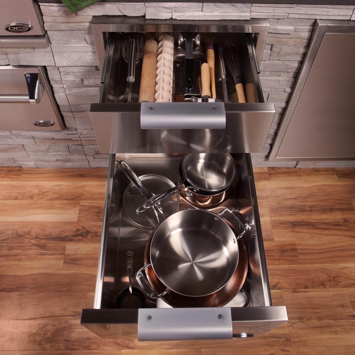 DCS 20-Inch Double Tower Drawer With Soft Close - Front View thumbnail