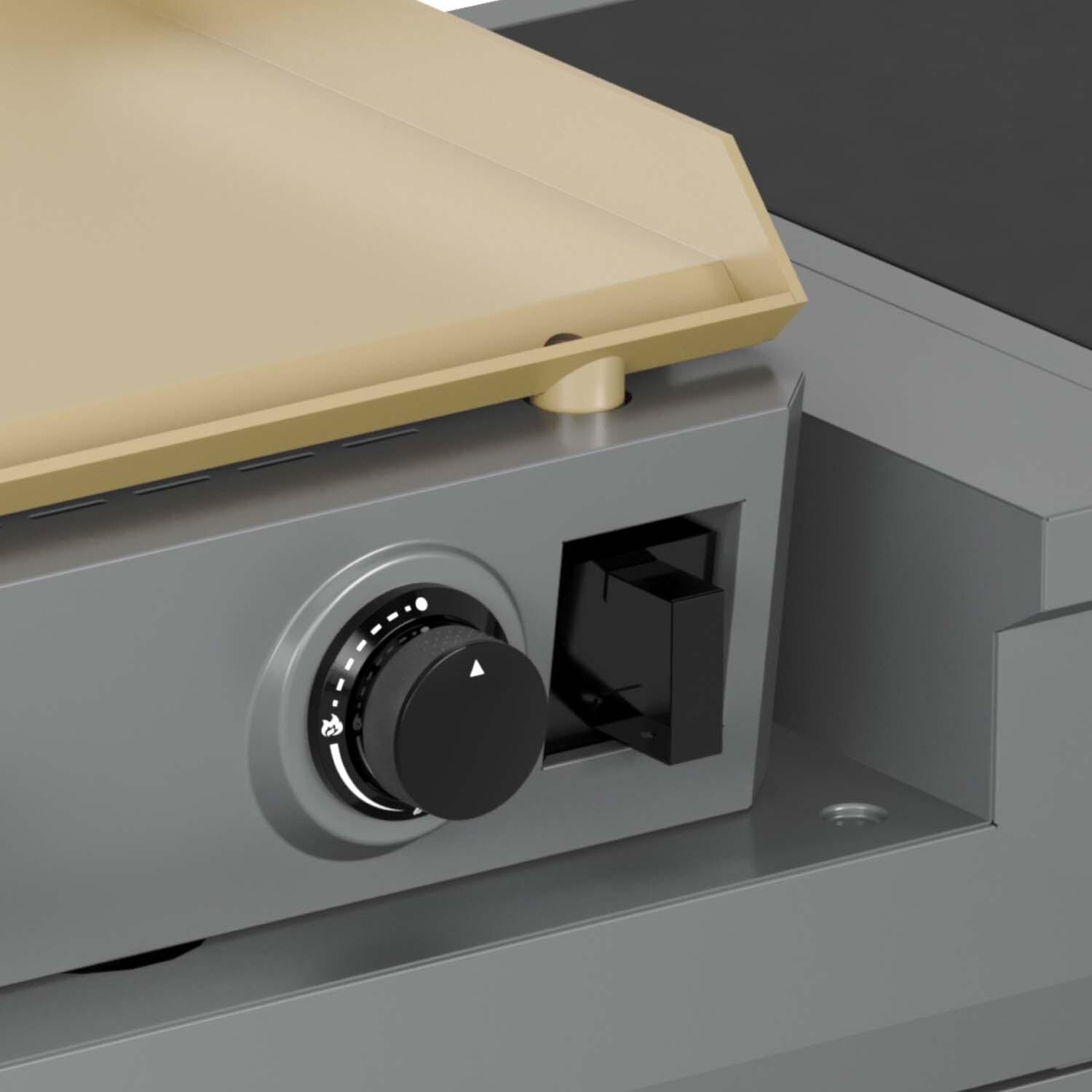 TYTUS TDT-CRT-GGRD Emberwood Propane Gas Griddle and Prep Cart - Controls - Detail thumbnail