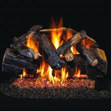 Peterson Real Fyre 36-Inch Charred Majestic Oak Outdoor Log Set With Vented Natural Gas Stainless G45 Burner - Match Light image