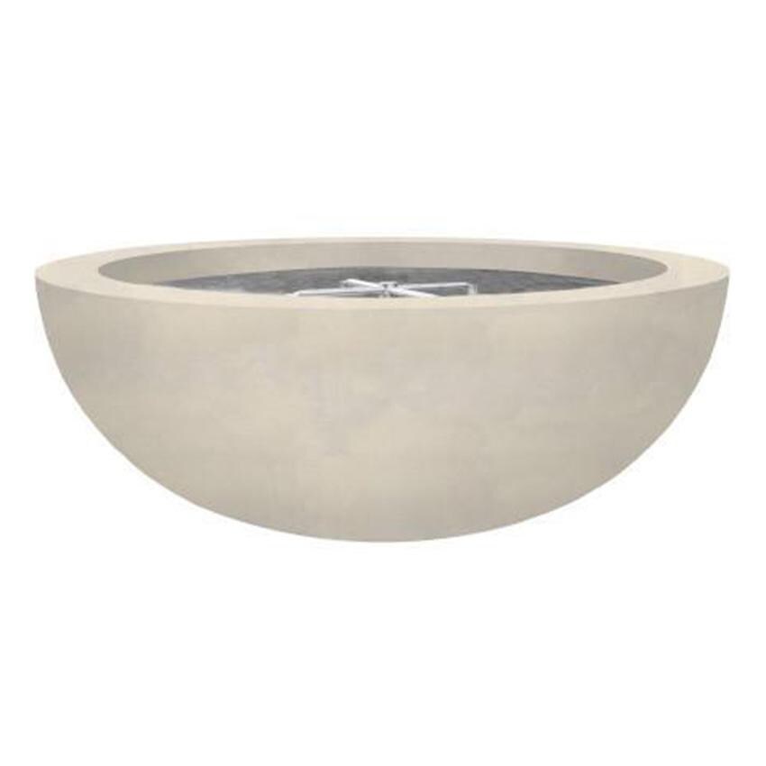 Moderno 4 48-in Round Glass Fiber Reinforced Concrete Propane Fire Bowl in Coastal by Prism Hardscapes - White Background thumbnail