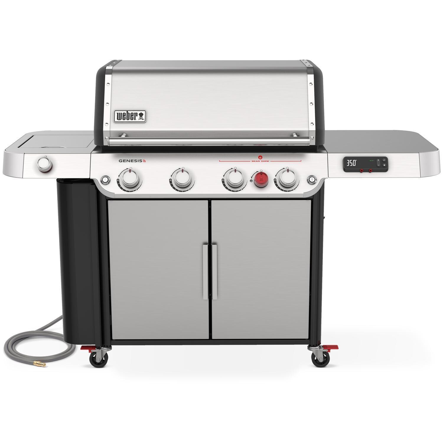 Weber Genesis SPX-435 Natural Gas Smart Grill w/ Sear Zone & Side Burner - Stainless Steel - 38800001
