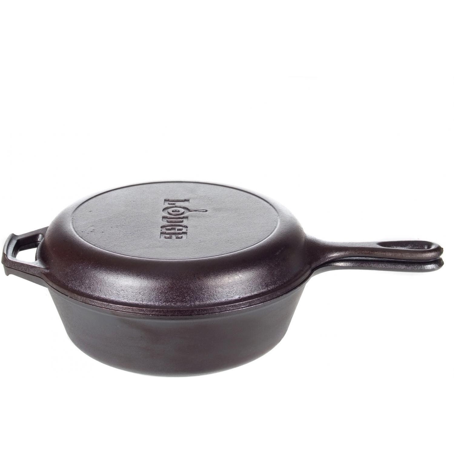 Lodge Cast Iron Cooker with Griddle Lid Seasoned thumbnail