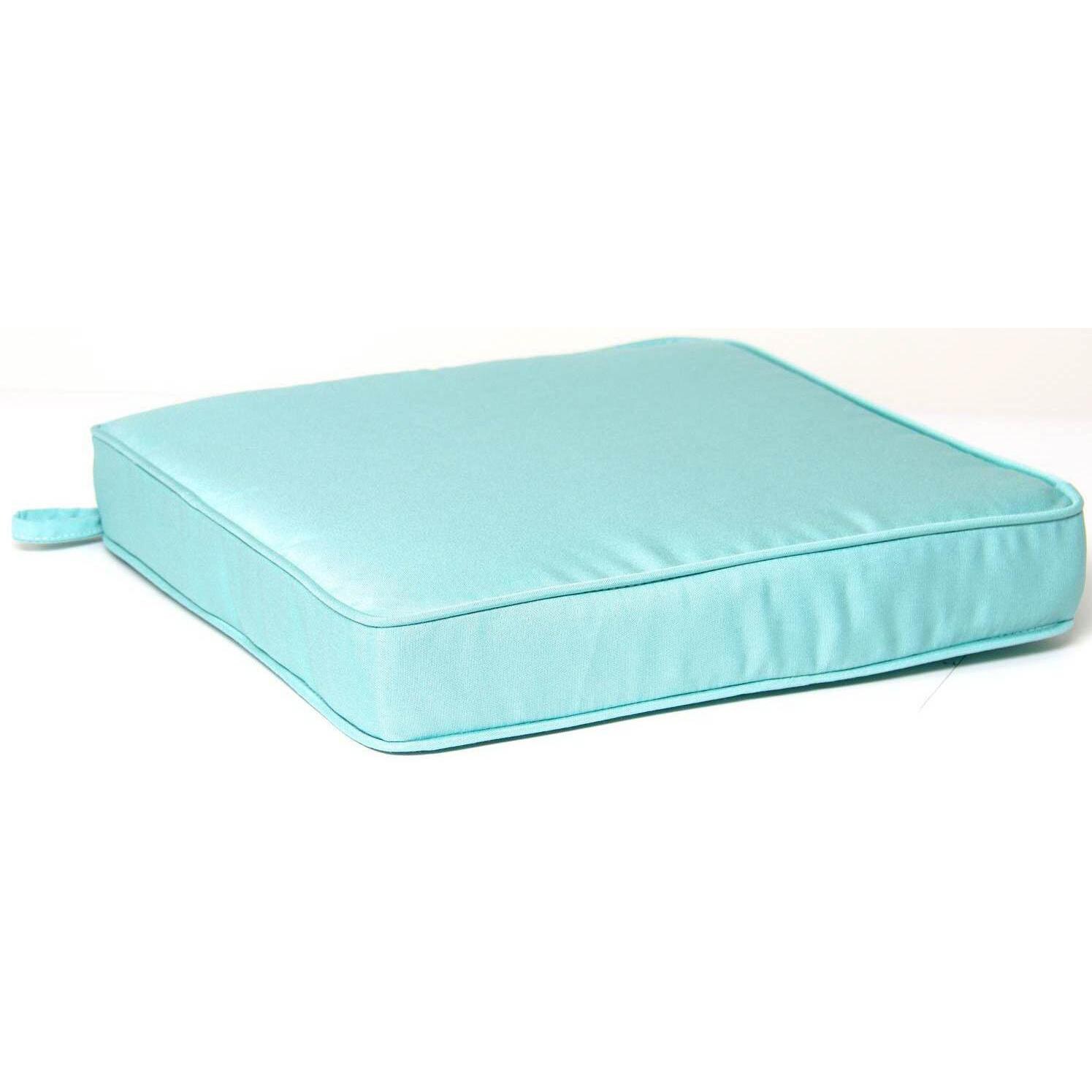 Extra Large Replacement Seat Cushion With Piping - Canvas Glacier thumbnail