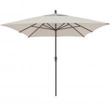 8 Ft. X 11 Ft. Rectangular Aluminum Patio Umbrella W/ Crank Lift By BBQGuys - Bronze Frame / Sunbrella Cast Ash Canopy