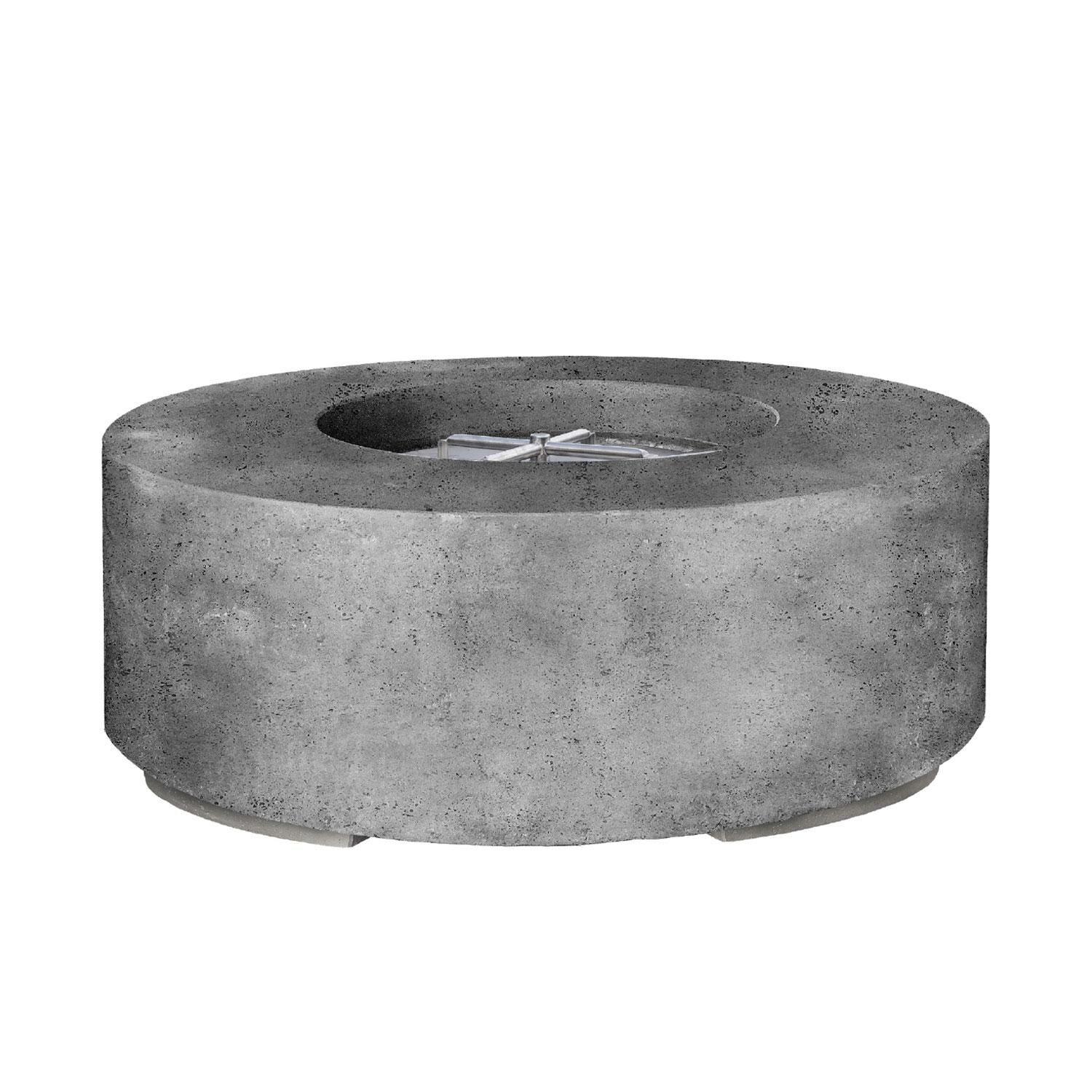 36-in Round Concrete Natural Gas Fire Pit in Gray by XO Appliance - White Background thumbnail