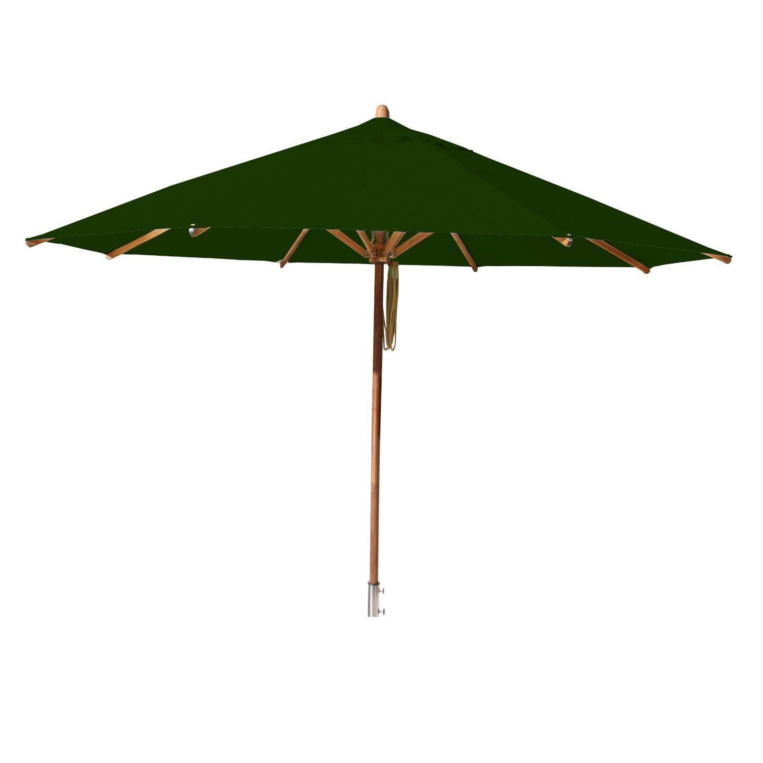 Bambrella Levante 13 Ft. Round Market Umbrella With Forest Green Canopy (Umbrella Base Not Included) thumbnail