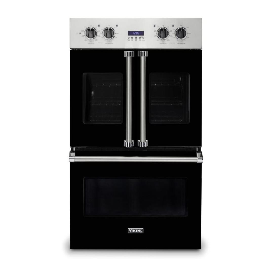 Viking Professional 7 Series 30-Inch Built-In French Door Convection Double Electric Oven - Black - VDOF7301BK