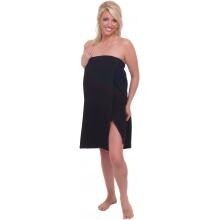 Terry Town Womens Waffle Weave Spa Wrap Towel One Size Fits Most - Black image