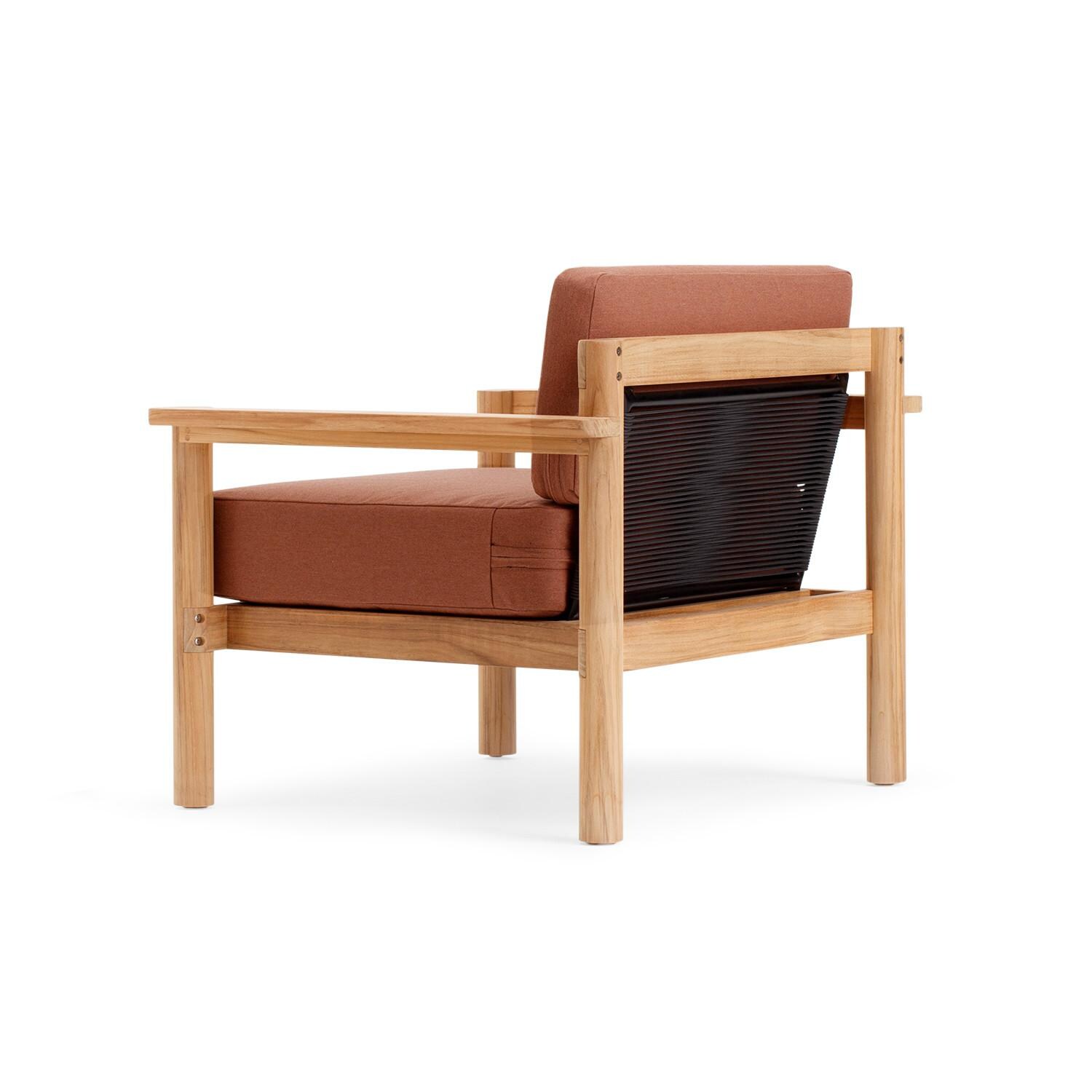 Neighbor HVN-CHAIR-RU-2 Chair W/ Teak Arms - Rear View thumbnail