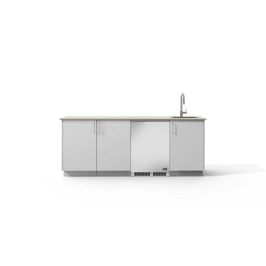 Urban Bonfire B-Lagoon-DCS-Danae-Chantilly Lagoon Outdoor Kitchen w/ DCS 24-Inch 5.3 Cu. Ft Refrigerator, Danae Countertops & Chantilly Finish thumbnail