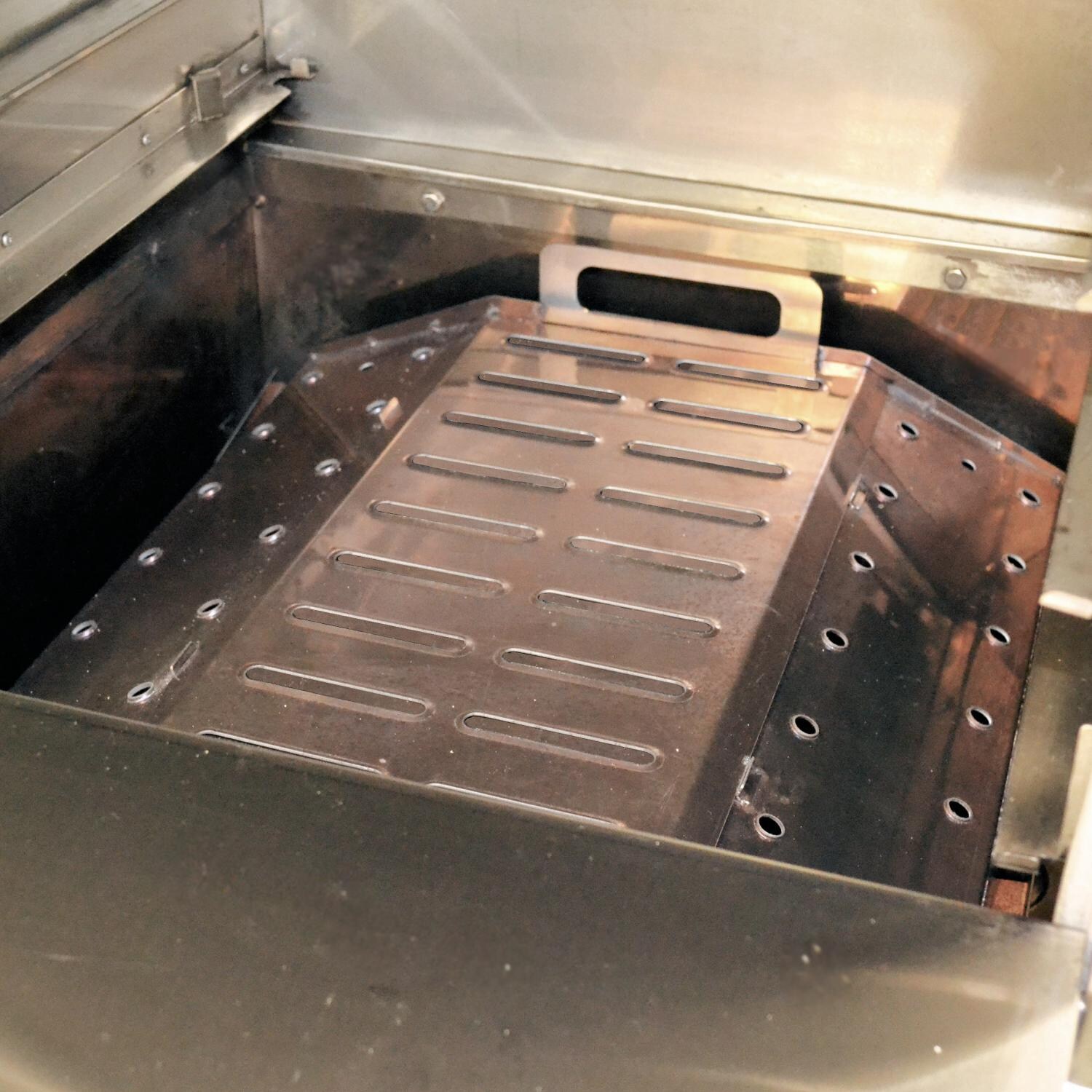 Smoke-N-Hot Stainless Steel Outdoor Pellet Pizza Oven Cooking Center - Stainless Steel Flame Shield thumbnail