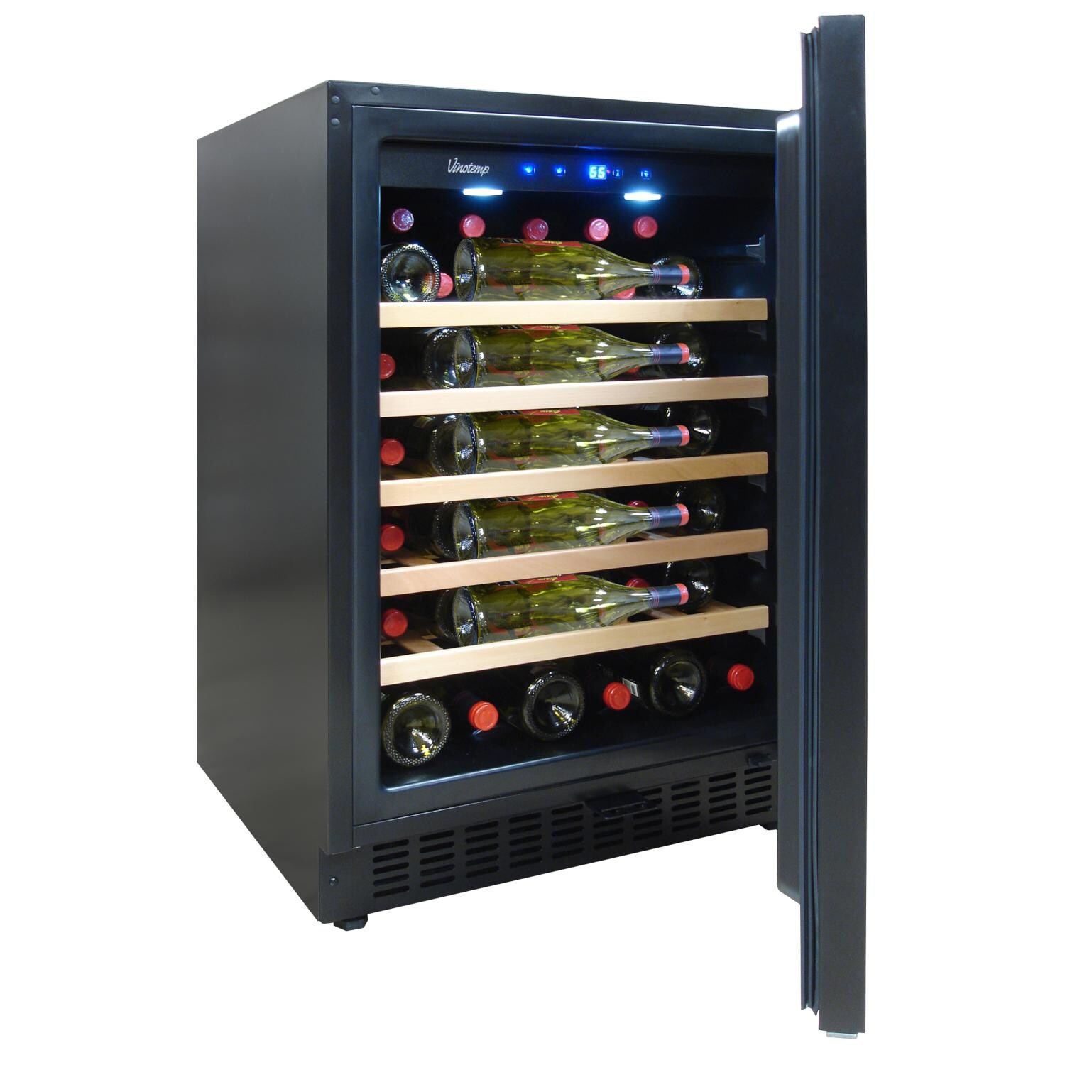 Vinotemp VT-50FDHT 24-Inch 4.5 Cu. Ft. 41 Bottle Outdoor Rated Wine Cooler - Open View thumbnail