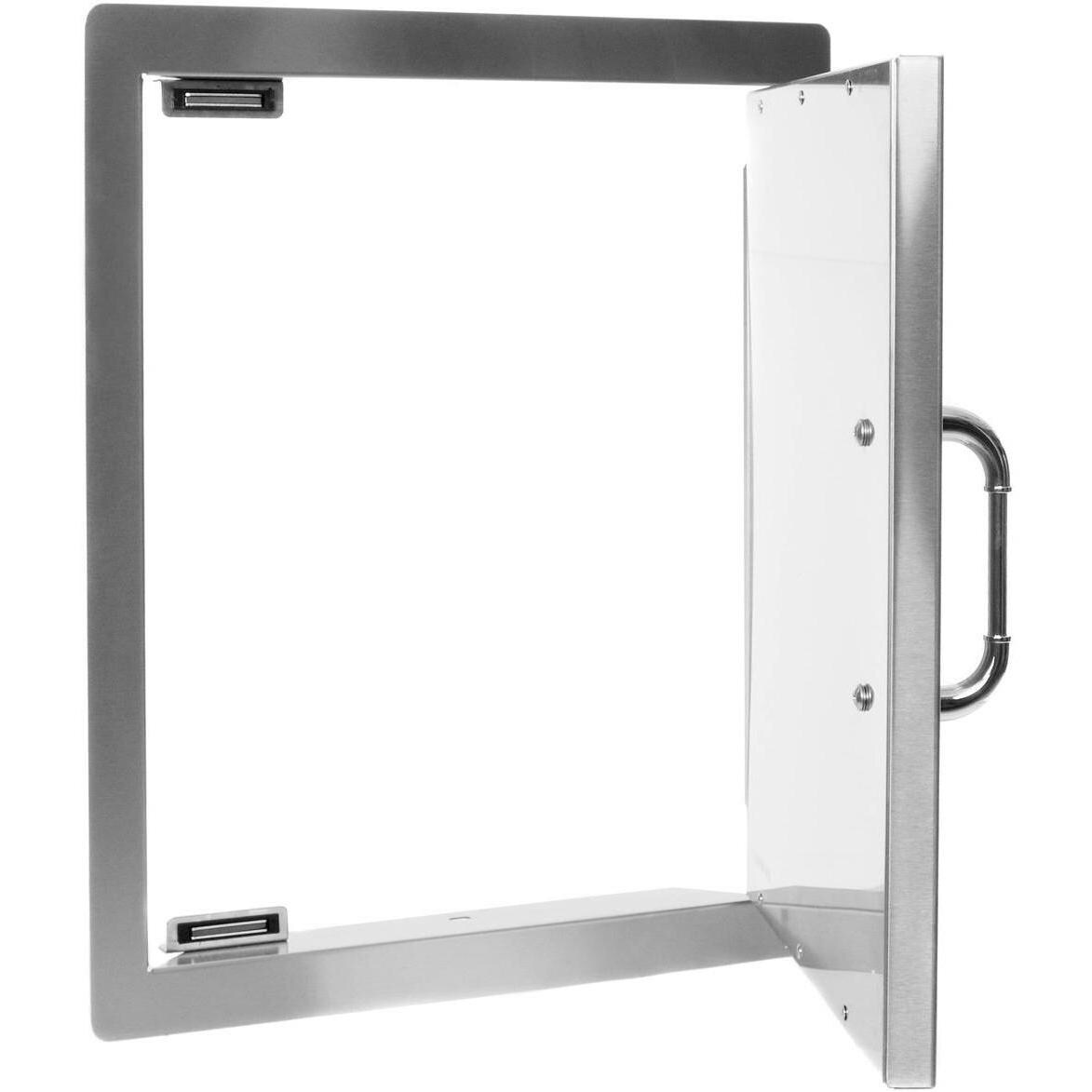Bull Stainless Steel Single Vertical Access Door - Open View thumbnail